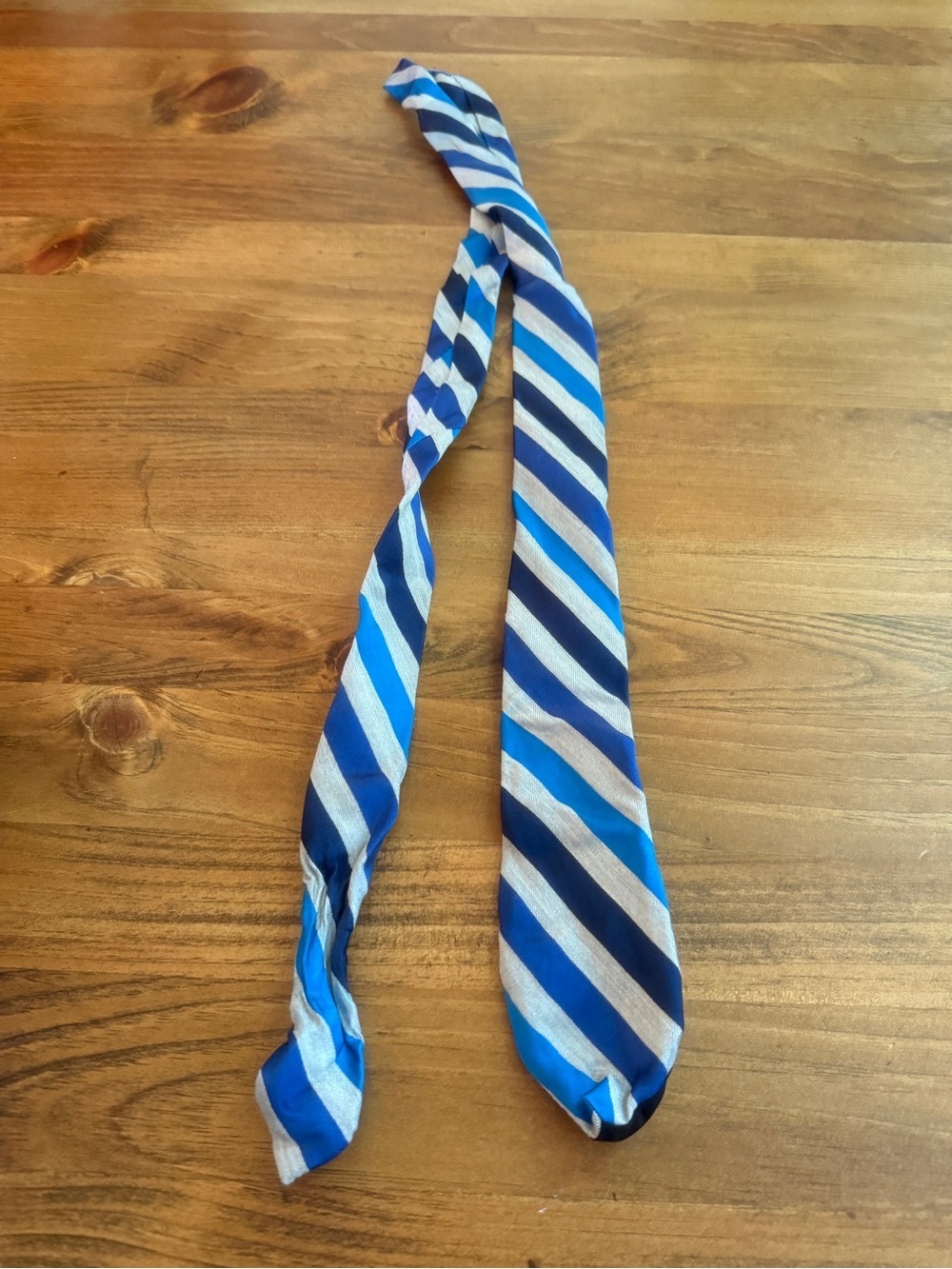 Blue Striped Men's Tie - Classic Travel & Work Accessory EXPRESS